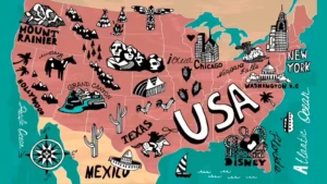 США — процветающая мирная страна работящих людей