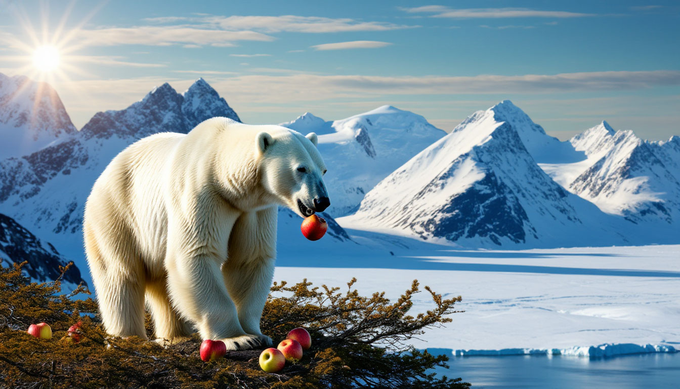 Яблоки в снегу