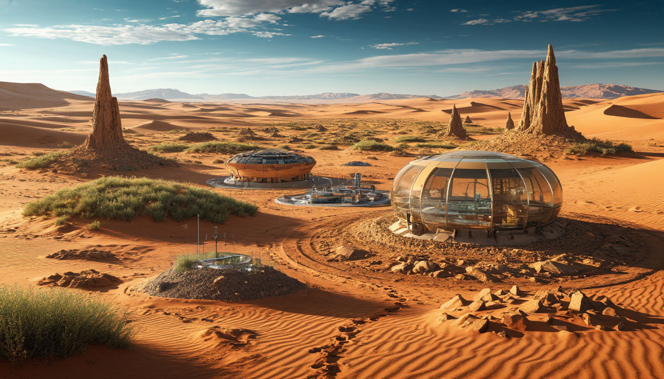 Школьники на Марсе