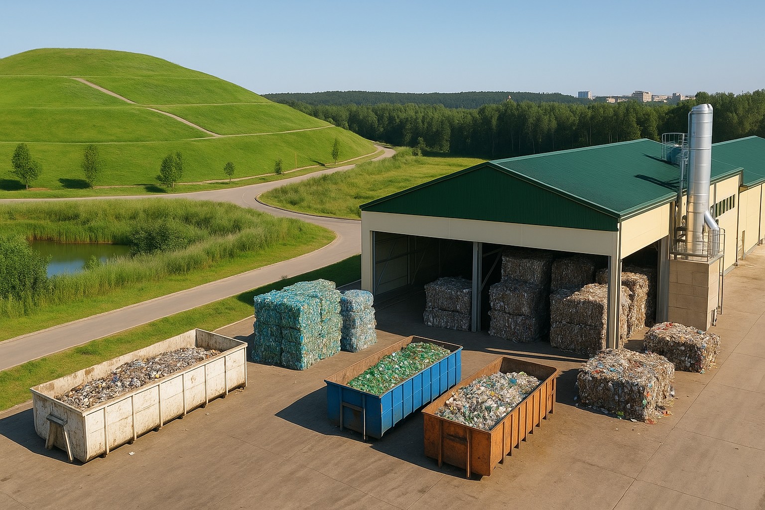 Будущее без мусора: в 2045 году городские свалки стали рекультивированными парками с центрами переработки