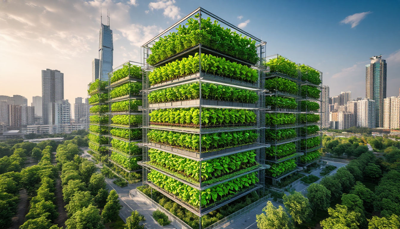 Вертикальные фермы в мегаполисах
